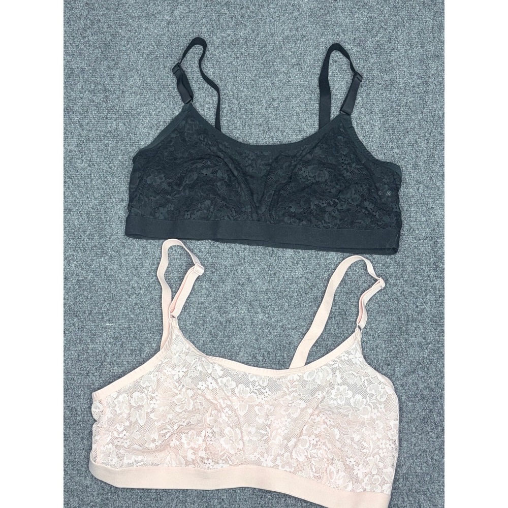 Auden Womens XL Floral Lace Bralette Bundle